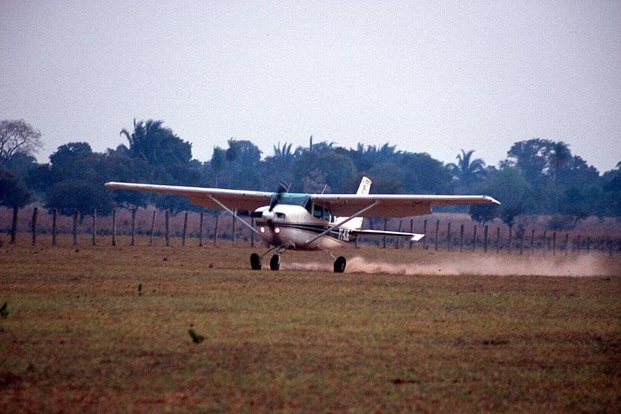 Our
plane arrives