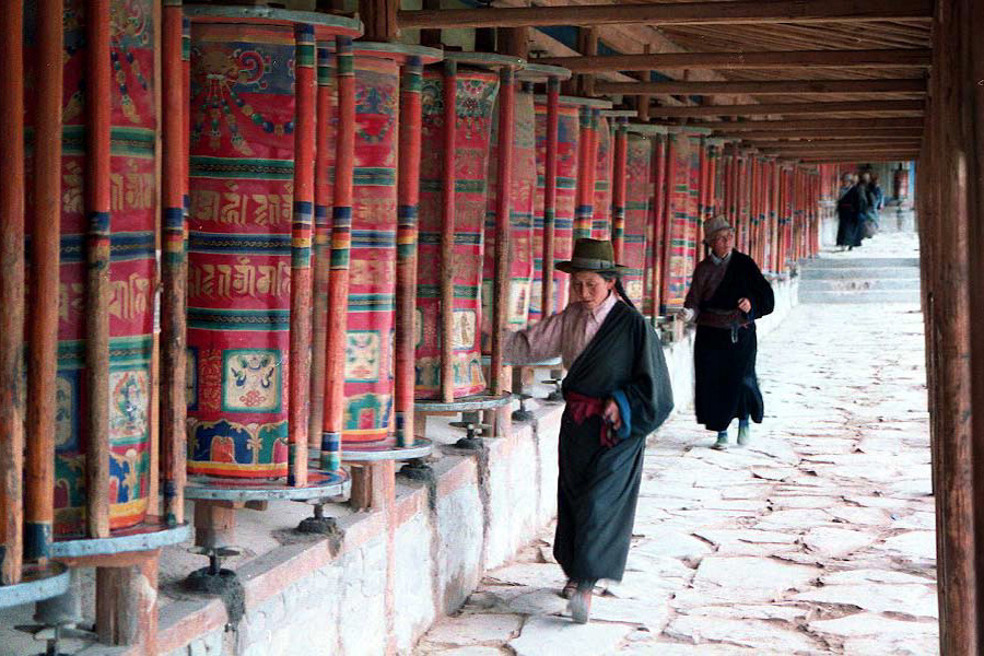 Spinning prayer wheels